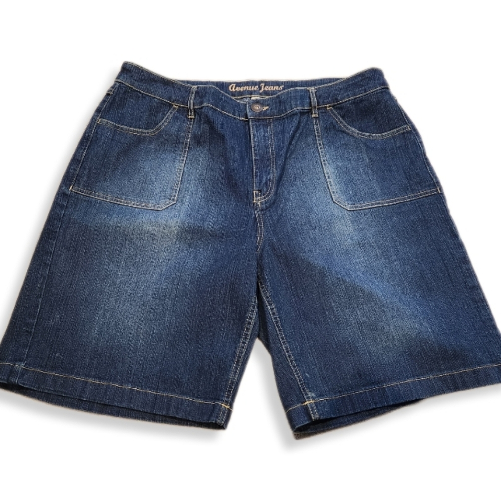 Avenue Jeans Stretch Denim Shorts Blue 18 W-937